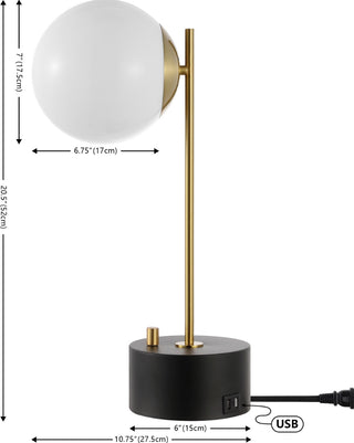 Safavieh Ryu TBL4464A Brass / Black Lamp main image