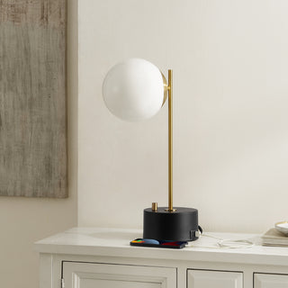 Safavieh Ryu TBL4464A Brass / Black Lamp Room Scene Off Feature