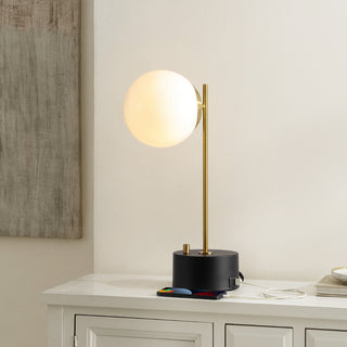 Safavieh Ryu TBL4464A Brass / Black Lamp Room Scene On Feature