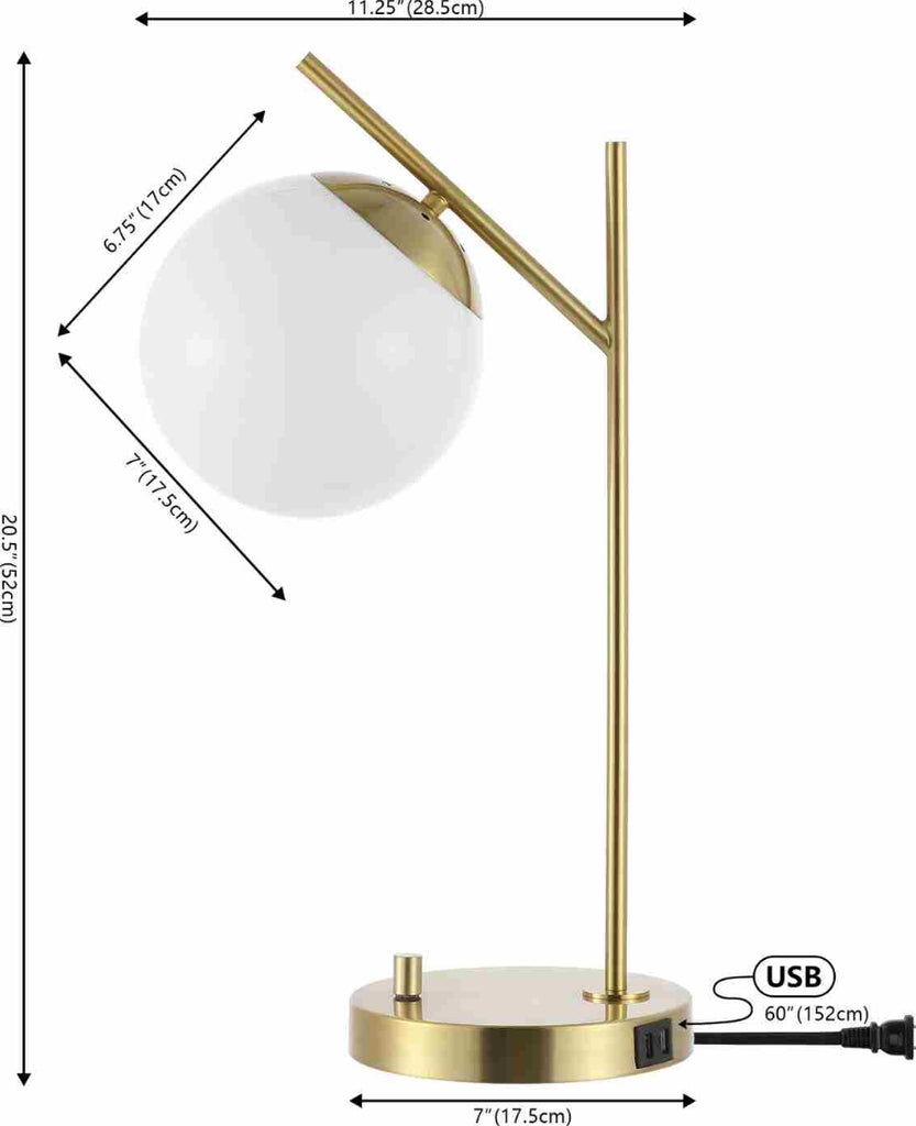 Safavieh Suna TBL4465A Brass Lamp main image
