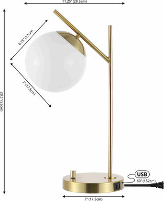 Safavieh Suna TBL4465A Brass Lamp main image