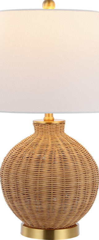 Safavieh Nobuo TBL4466A Natural / Brass Lamp Main On