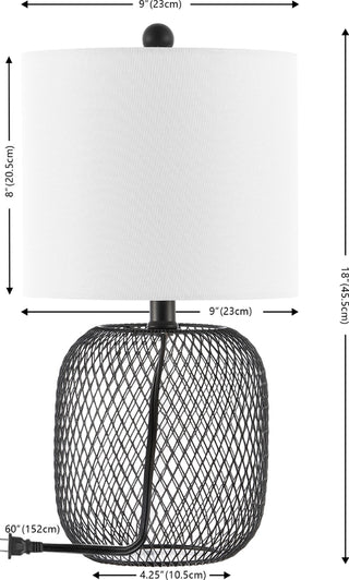 Safavieh Novis TBL4470A Black Lamp Main On