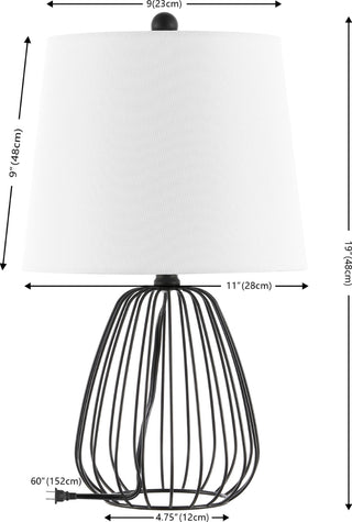 Safavieh Seine TBL4472A Black Lamp Main On