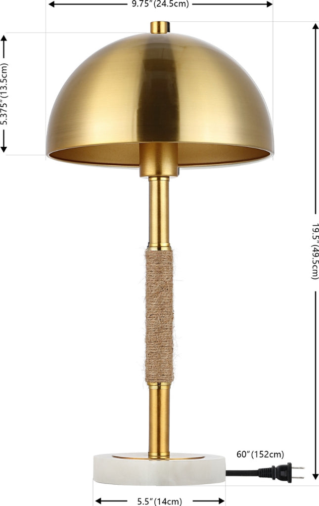 Safavieh Talon TBL4474A Brass / White Lamp main image