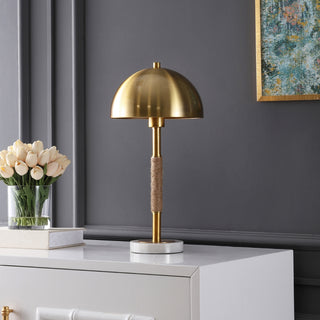 Safavieh Talon TBL4474A Brass / White Lamp Room Scene Off Feature