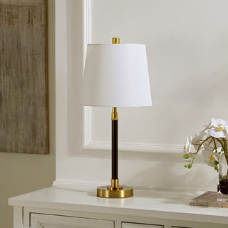 Safavieh Vitale TBL4475A Black / Brass Lamp Room Scene Off Feature