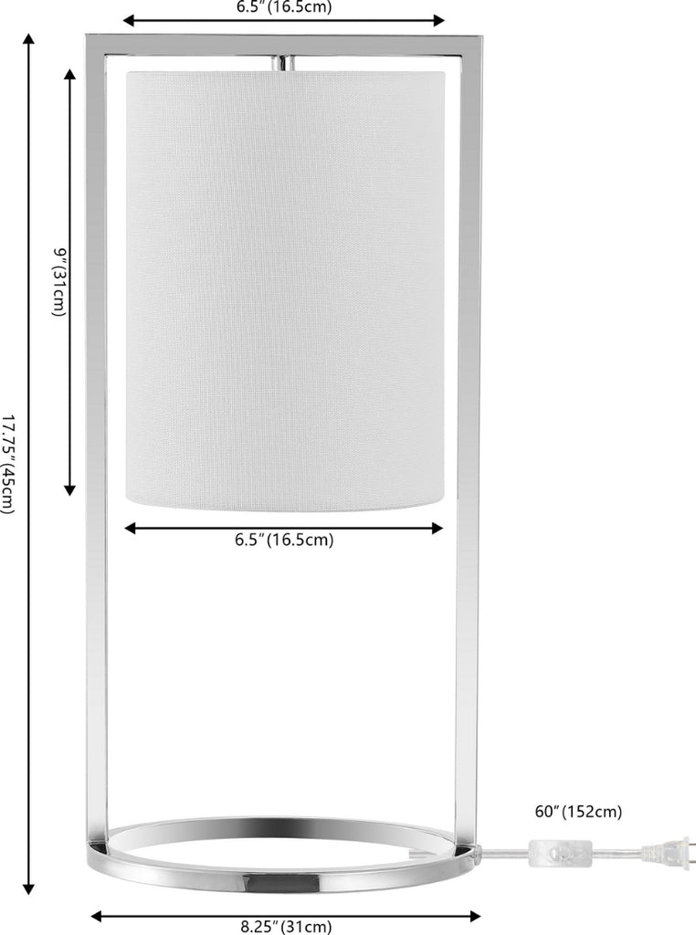 Safavieh Tamiko TBL4476B Chrome Lamp main image