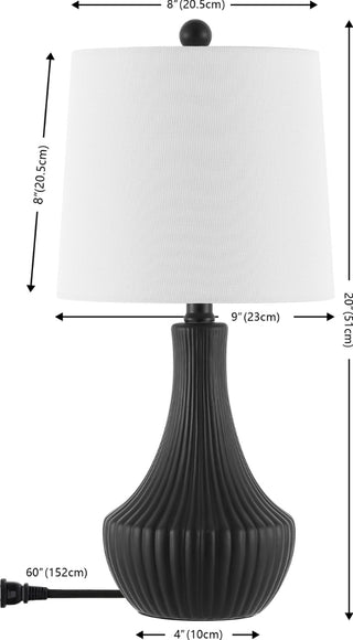 Safavieh Herleva TBL4479A Black Lamp Main On