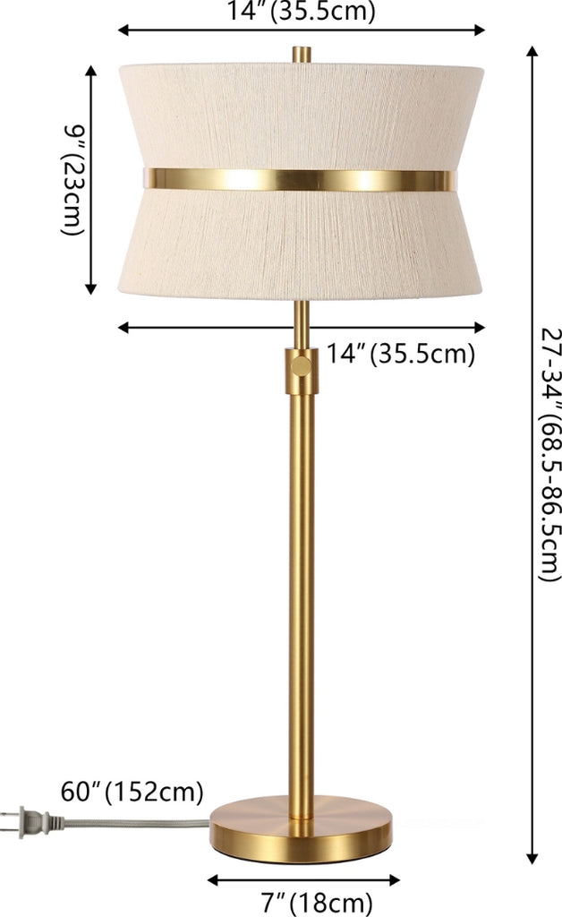 Safavieh Mika TBL4483A Bleached Natural / Brass Lamp main image