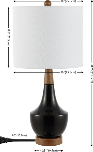 Safavieh Edalyn TBL4484A Black / Natural Lamp main image