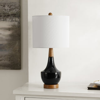 Safavieh Edalyn TBL4484A Black / Natural Lamp Room Scene Off Feature
