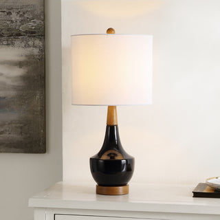 Safavieh Edalyn TBL4484A Black / Natural Lamp Room Scene On Feature