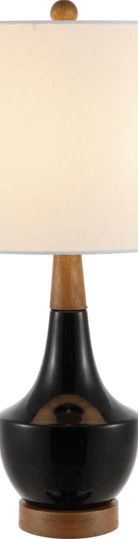Safavieh Edalyn TBL4484A Black / Natural Lamp Main On