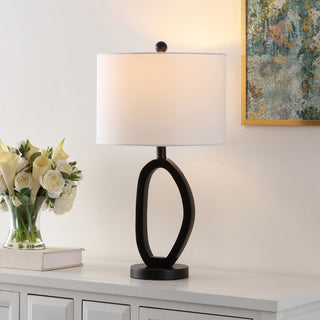 Safavieh Verne TBL4497A Black Lamp Room Scene On Feature