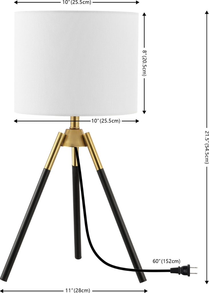 Safavieh Jupiter TBL4500A Black / Brass Lamp main image