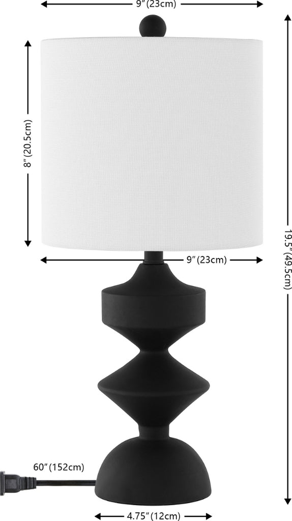 Safavieh Riza TBL4501A Black Lamp main image