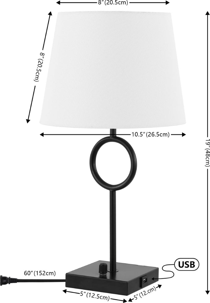 Safavieh Vynn TBL4507A Black Lamp main image
