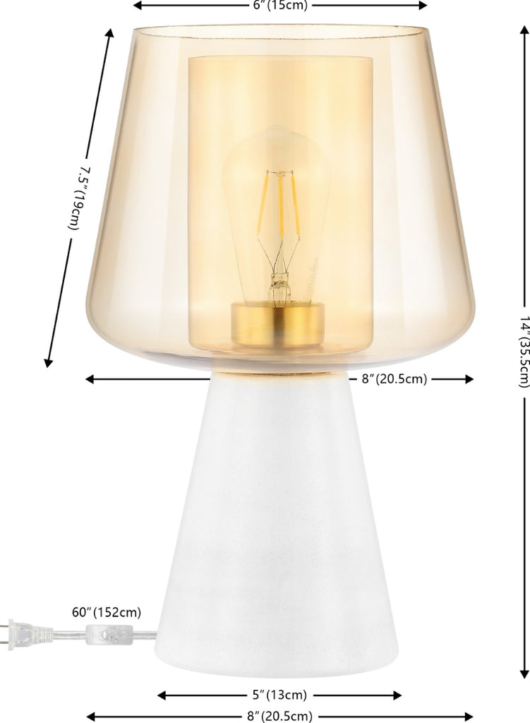 Safavieh Soraya TBL4516A Amber / White Lamp main image