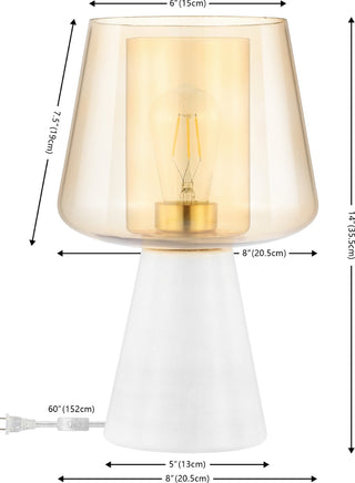 Safavieh Soraya TBL4516A Amber / White Lamp main image