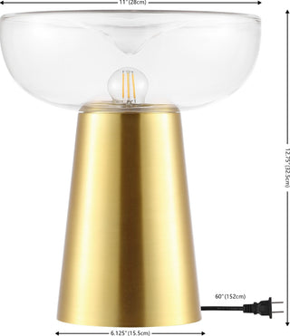 Safavieh Vassar TBL4517A Brass / Clear Lamp main image