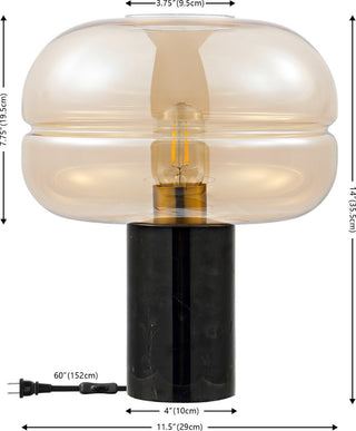 Safavieh Runa TBL4518A Amber / Black Marble Lamp main image