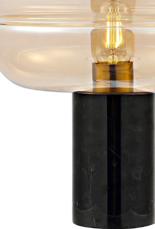 Safavieh Runa TBL4518A Amber / Black Marble Lamp Main On