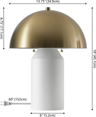 Safavieh Jove TBL4520A White / Brass Lamp main image
