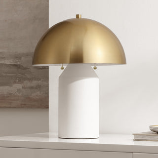 Safavieh Jove TBL4520A White / Brass Lamp Room Scene Off Feature