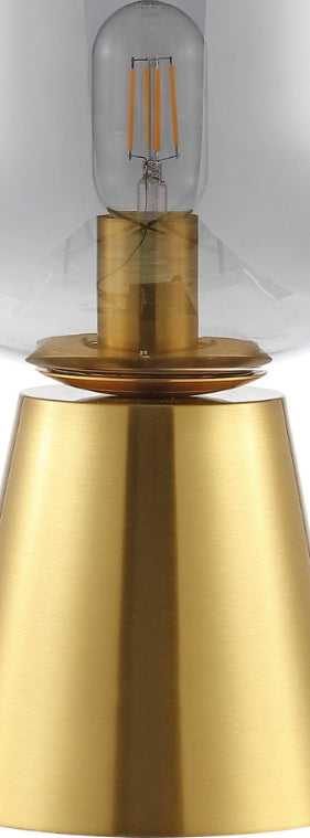 Safavieh Rain TBL4523A Smoke Grey / Brass Lamp Main Off