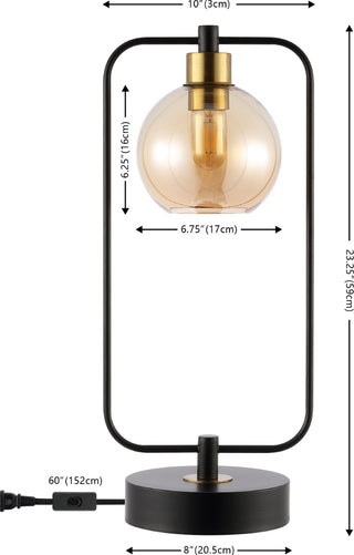 Safavieh Jayson TBL4524A Black / Amber Lamp main image