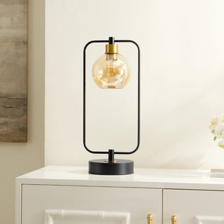 Safavieh Jayson TBL4524A Black / Amber Lamp Room Scene Off Feature
