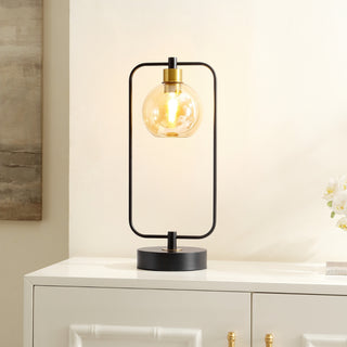 Safavieh Jayson TBL4524A Black / Amber Lamp Room Scene On Feature