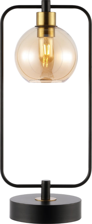 Safavieh Jayson TBL4524A Black / Amber Lamp Main On