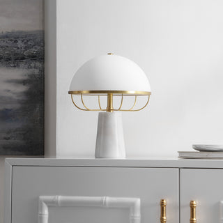 Safavieh Fraser TBL4525A White / Brass Lamp Room Scene Off Feature