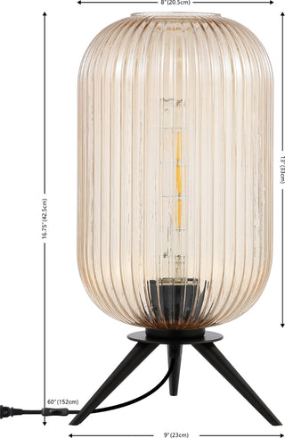 Safavieh Theiss TBL4528A Amber / Black Lamp main image