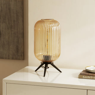 Safavieh Theiss TBL4528A Amber / Black Lamp Room Scene Off Feature