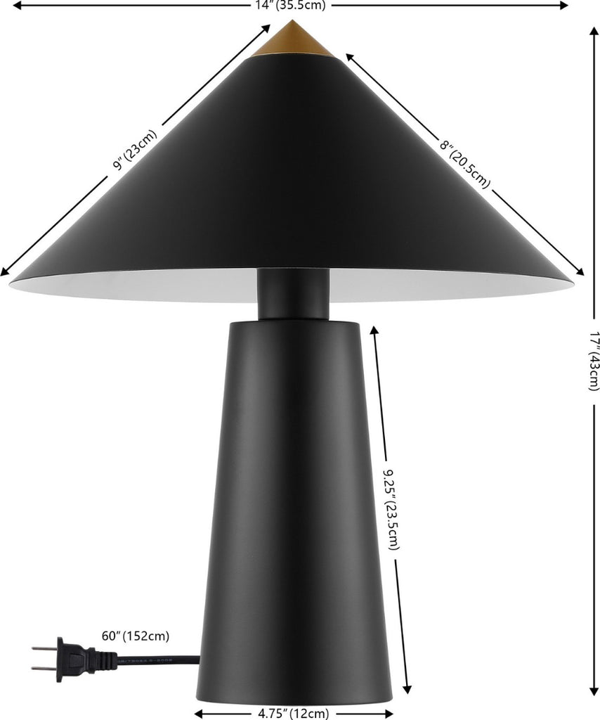 Safavieh Syuna TBL4531A Black / Gold Lamp main image