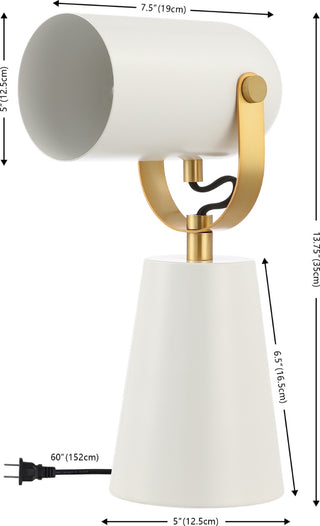 Safavieh Clarst TBL4532A White / Brass Lamp main image