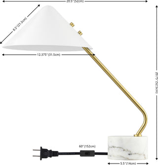 Safavieh Sheilds TBL4535A White / Brass Lamp main image