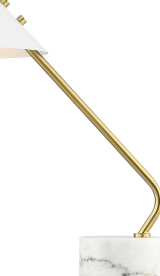 Safavieh Sheilds TBL4535A White / Brass Lamp Main On