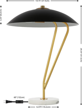 Safavieh Suarez TBL4536A Black / Brass Lamp main image