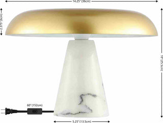 Safavieh Vaughan TBL4537A Brass / White Marble Lamp main image