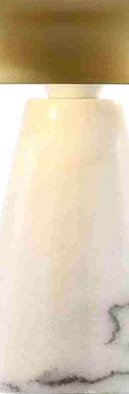 Safavieh Vaughan TBL4537A Brass / White Marble Lamp Main On