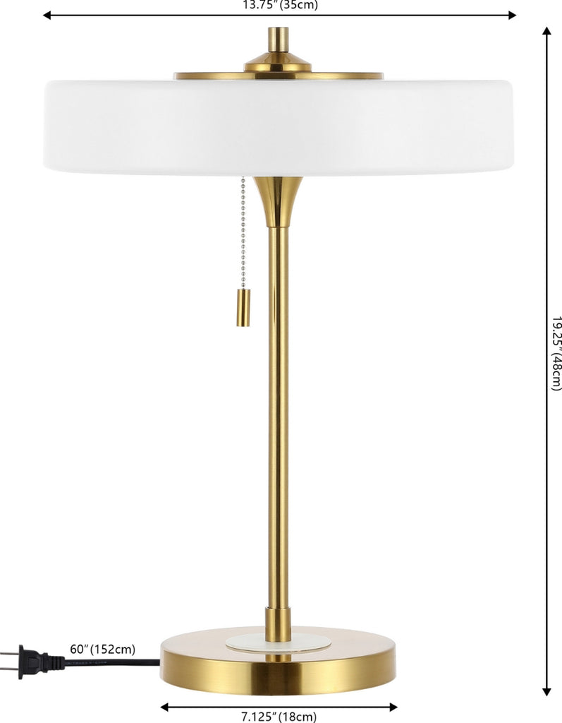 Safavieh Decker TBL4540B White / Brass Lamp main image