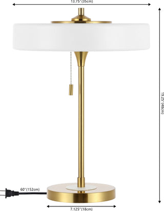 Safavieh Decker TBL4540B White / Brass Lamp main image