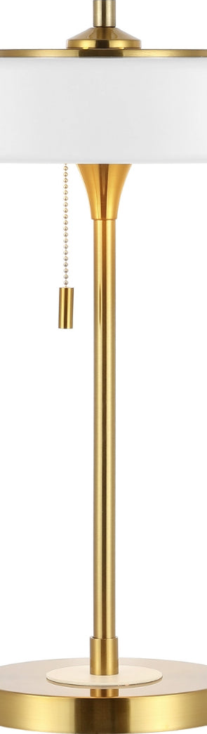 Safavieh Decker TBL4540B White / Brass Lamp Main On