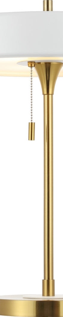 Safavieh Decker TBL4540B White / Brass Lamp Main On