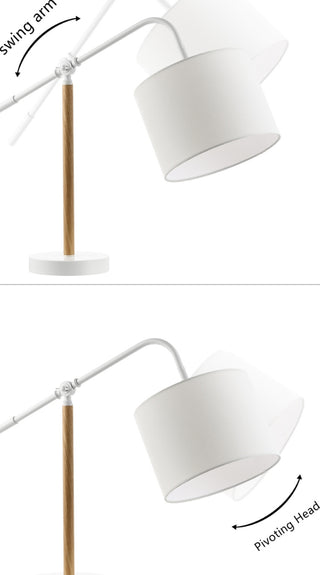 Safavieh Loryn TBL4543A White / Natural Lamp Main On