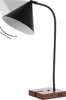 Safavieh Nuka TBL4544A Black / Walnut Lamp Main On